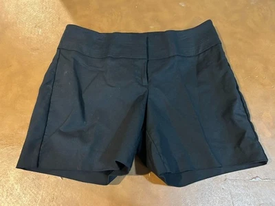 APT. Shorts 9 Essentials tamanho 6 preto bolso frontal plano traseiro mistura de algodão - Imagem 1 de 4