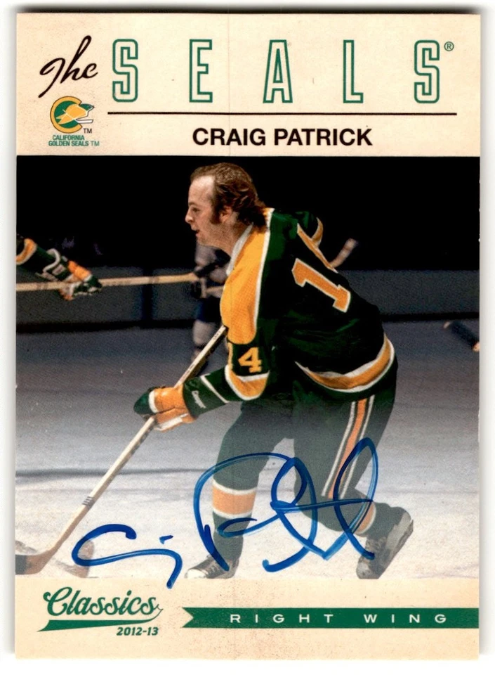 2012-13 Panini Classics Signatures Craig Patrick Auto #107 California Golden - Image 1 of 2