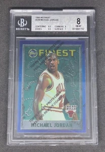 1995-96 Topps Finest W/Coating #229 Michael Jordan BGS 8 Chicago Bulls - Bild 1 von 2