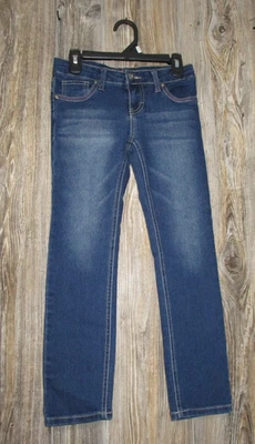 Jeans Lee para niñas talla 7 ajustados azules lavado oscuro Foto 1 de 4