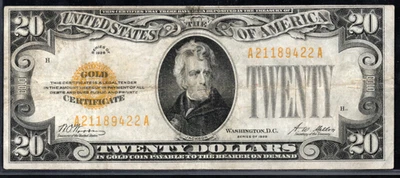 FR 2402 1928 $20 Gold Certificate - Image 1 of 3