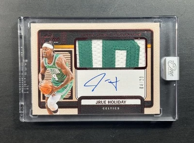 2024-25 Panini One and One #JJA-HOL Jrue Holiday Jumbo Patch Auto Red 4/20 JSY # - Image 1 of 2