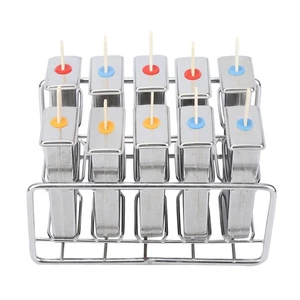 10PCS 304 Stainless Steel Round Head Fat Plate Ice Cream Mold Popsicle Mold SPG - Picture 1 of 9