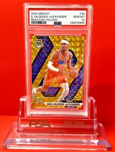 Shai Gilgeous-Alexander PSA 10! Mosaico Panini #38 2024 ¡amarillo reactivo! OKC! - Imagen 1 de 2