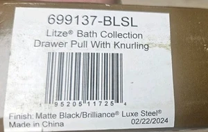 Brizo 699137-BLSL Litze 4-1/4 Zoll Griff Schrankzug Matt Schwarz Luxe Stahl - Bild 1 von 1