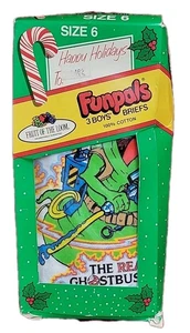 1990 Fruit Of The Loom Funpals Ghostbusters NIB 3 Pack Boy's 6 boys rare vintage - Bild 1 von 16