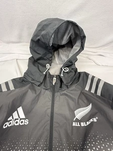 Giacca Adidas Nuova Zelanda All Blacks Rugby 1/4 Zip Shell Taglia Large Antivento - Foto 1 di 11