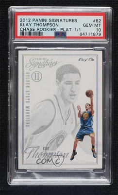 2012 Panini Signatures Rookies Platinum 1/1 Klay Thompson PSA 10 GEM MT RC uq4 - Image 1 of 3