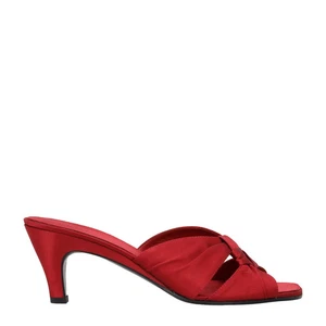 50 sandalias THE ROW para mujer nudo suave tacón medio mula rojo satinado Reino Unido 5 PVP 1192,29 - Imagen 1 de 8
