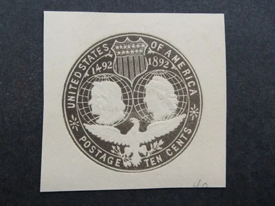 nystamps US Cut Square Stamp # U351 Mint H         N21x4262 - Image 1 of 2