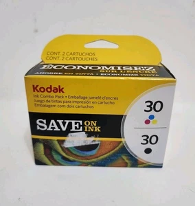 Kodak 30 Ink Cartridge 8781098 2-PACK BLACK & Tri-Color NEW In Sealed Box - Picture 1 of 3