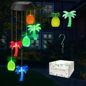 Solar Hummingbird Wind Chimes-Hanging Solar Lights for Outside,Pineaple Tree ... - Picture 1 of 7