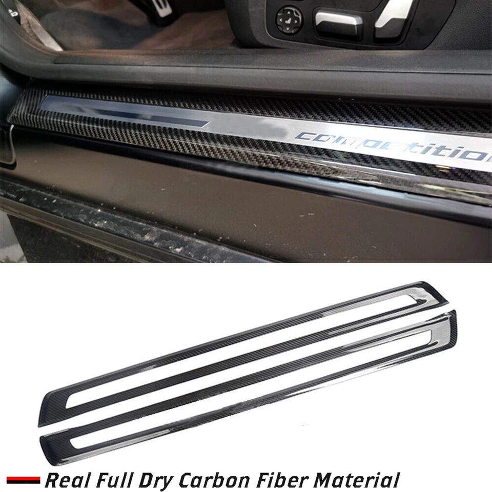 Placa umbral umbral alféizar de puerta interior de fibra de carbono para BMW G22 G26 G82 430i M4 Foto 1 de 4