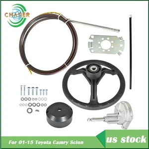 SS13713 13 Feet Boat Rotary Steering System Outboard Kit Marine With 12.4" Wheel - Picture 1 of 17