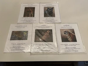Lot of 5 Shinysun's Cross Stitch Pattern Fawn Tiger Leopard - NIP - Picture 1 of 6