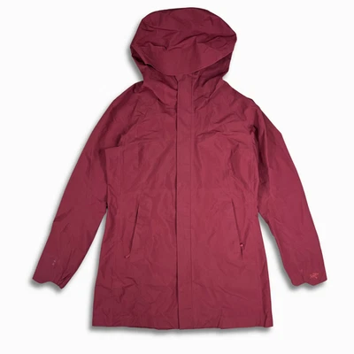 Arc’teryx Codetta Coat Women’s Large L Waterproof Hooded Shell Jacket Burgundy - Image 1 of 4