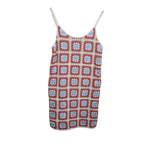 PALM ANGELS Free People Willow & Wind abito tubino donna all'uncinetto taglia M boho festival hippie