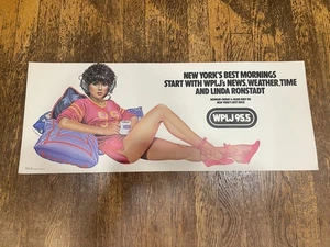 Linda Ronstadt WPLJ 95.5 Radio NYC Subway Promo Poster 1979 Artist 11 x 28 - Picture 1 of 2