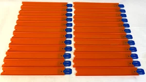 Hot Wheels Track Builder 12"Orange Track Pieces w/Connectors-Set of 10 - Picture 1 of 5