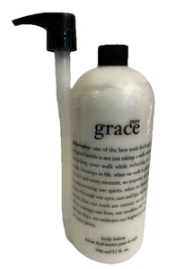 Philosophy PURE GRACE Body Lotion with Pump 32 oz. New Fresh Clean Soapy Scent - Picture 1 of 3