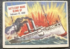 1954 Topps Scoop acorazado Maine explota 15/02/1898 #4 en muy buen estado buen estado - Imagen 1 de 2