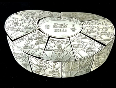 2008 Beijing Olympic Cocacola 12pcs Puzzle National Stadium/ Bird'sNest Pins Set - Image 1 of 4