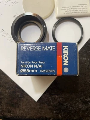 Kiron Reverse Mate For Nikon N/AI 55mm Lens Thread With 55-52 Step Down Ring - Image 1 of 2