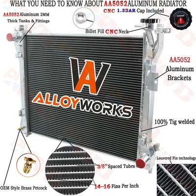 2 Row Radiator For 2008-2020 Dodge Grand Caravan/Chrysler Town&Country 3.6L 3.8L - Image 1 of 4