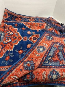 VINTAGE Retro FIELDCREST Bath, Hand Towel, Wash Cloth Blue Red COTTON BRIGHT - Picture 1 of 8