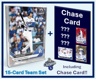 2025 Campeones de la Serie Mundial💙DODGERS Equipo Set + Tarjeta CHASE💥Topps AHORA *PREVENTA* Foto 1 de 4
