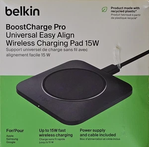 Belkin BoostCharge Easy Align Wireless Charging Pad for iPhone 16 15 14 13 12 - Picture 1 of 3