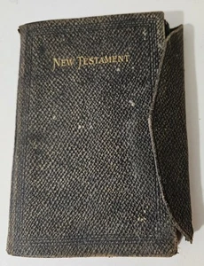 Antique New Testament Bible 1888 New York American Bible Society Leather Gilt - Picture 1 of 14