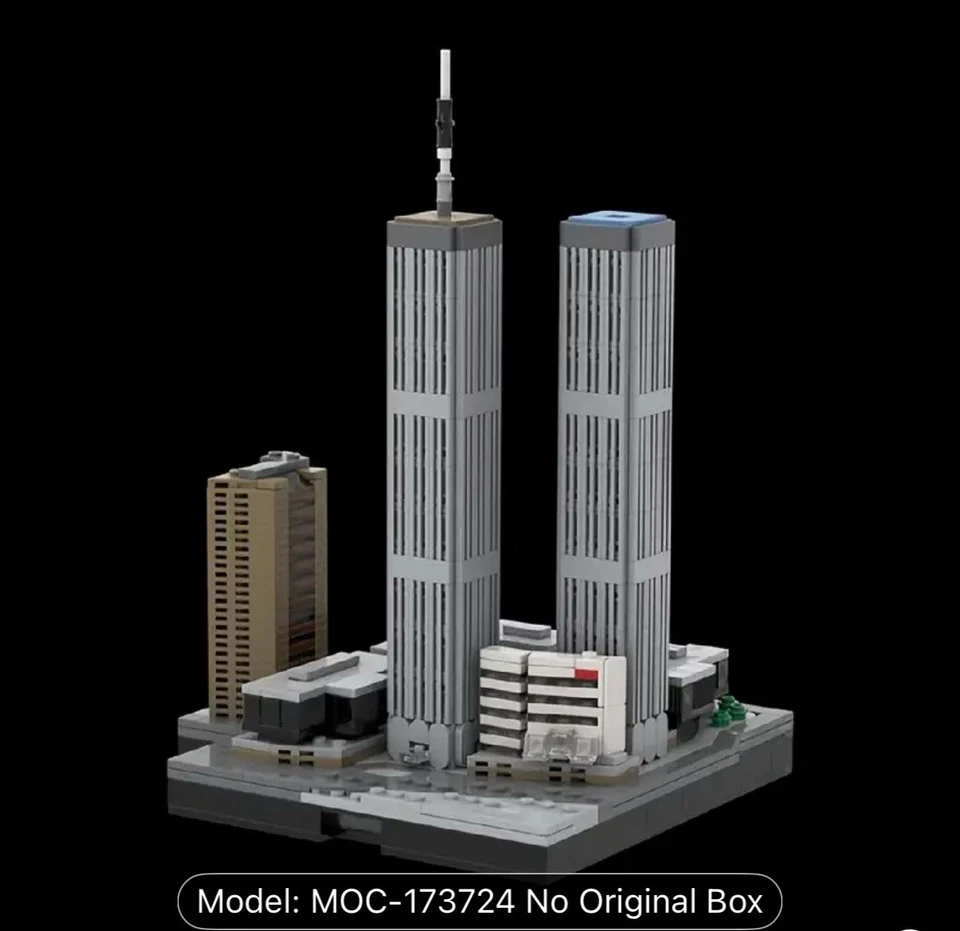 世界贸易中心积木套装 - 双塔建筑玩具 MOC 173724 — 第 1/4 张图片