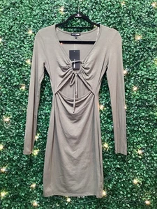 Moss Green dress, open tummy area size Small So Cute - Picture 1 of 5