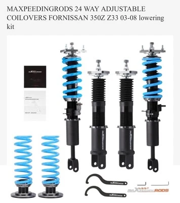 Amortiguador de 24 vías MaXpeedingrods T6 Coilovers para Infiniti G35 Nissan 350Z 2003-2008 Foto 1 de 4