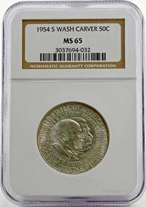 1954-S 50 Cent Washington Carter Silver Commemorative - Picture 1 of 2
