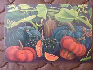 POSTCARD..STILL LIFE ART...PUMPKINS.."FROM THE ARTISTS TABLE"..NEW/MINT 2013 - Picture 1 of 1