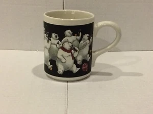 Vintage 1996 Gibson Coca-Cola Polar Bears Group 12oz Coffee Cup Mug - Picture 1 of 4