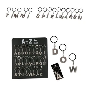 Schlüsselanhänger ABC Buchstabe A bis Z Metall Edel Anhänger Name Schlüsselring  - Bild 1 von 1