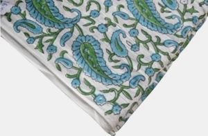 Paisley Hand Block Fabric Running Cotton Fabric Special Print 3 Yard & P_178 - Picture 1 of 4