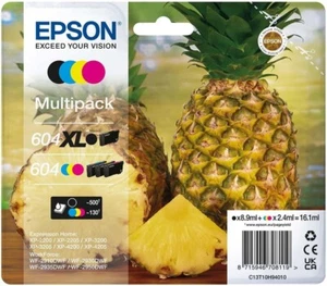 EPSON 604 XL ANANAS NERO XL + COLORI STANDARD MULTIPACK 4 CARTUCCE ORIGINALI - Afbeelding 1 van 5