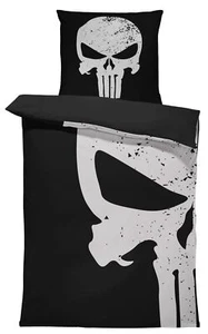 4 teilig Bettwäsche 135x200 cm Totenkopf Muster Skull schwarz Wende Microfaser - Bild 1 von 5