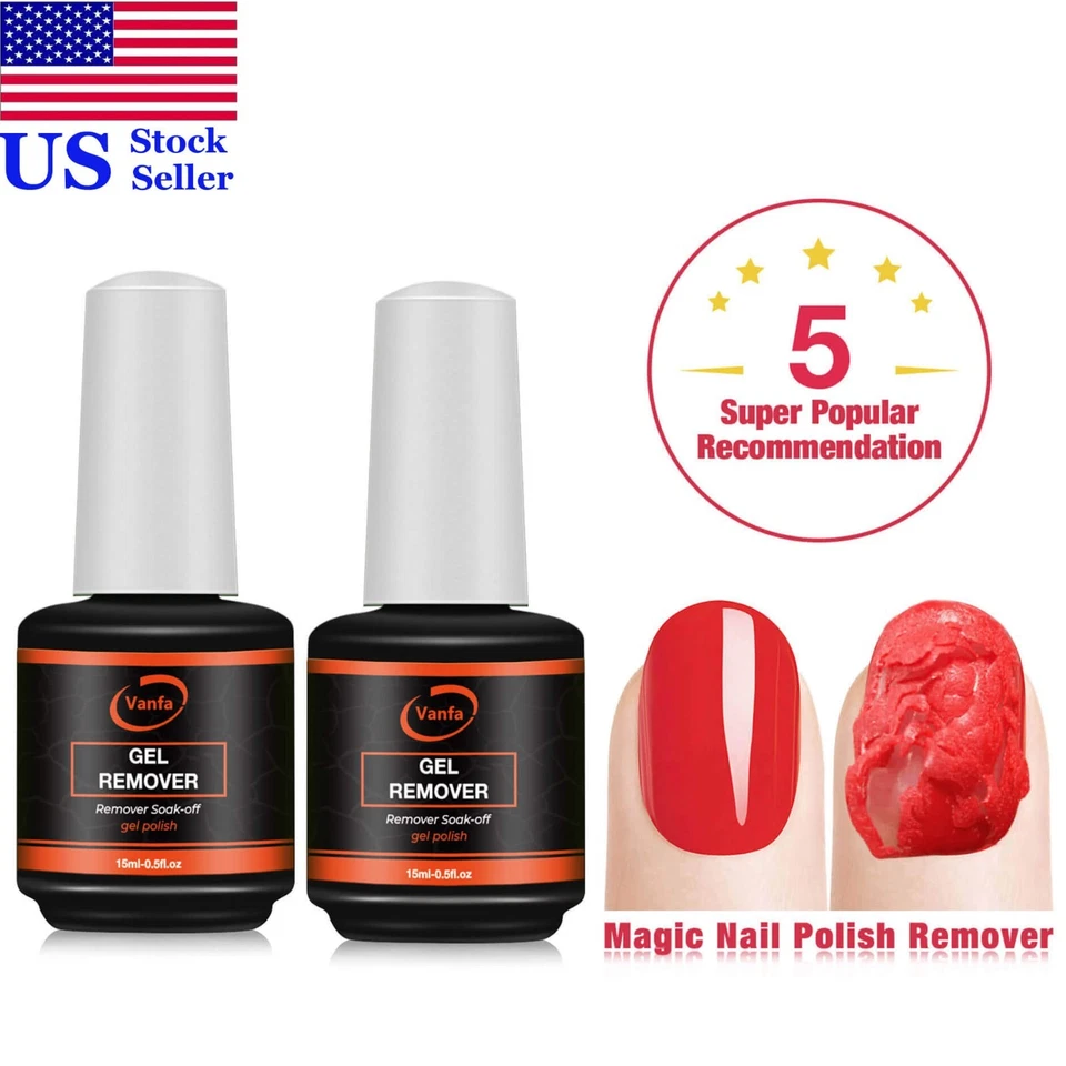Removedor de gel de esmalte de uñas Vanfa 0,5 OZ (paquete de 2) Foto 1 de 4