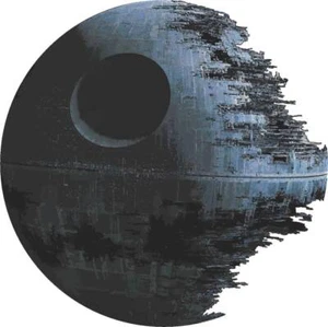 DEATH STAR ARTWORK Star Wars Decal Removable WALL STICKER Home Decor Art Clone - Picture 1 of 1