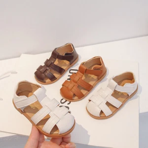 Girls Boys Leather Shoes Slippers Beach Pool Sandals Baby Kids Toddler UK Size . - Picture 1 of 14