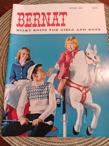 Vintage 1958 Bernat Book No. 68 Bulky Knits for Girls & Boys - Picture 1 of 19