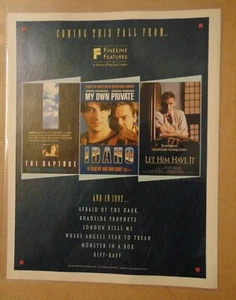 RIVER PHOENIX Private Idaho KEANU REEVES Magazine Film Advance Print Advertising - Picture 1 of 1