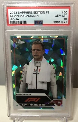2023 Topps Chrome Formula 1 Kevin Magnussen Aqua Sapphire Edition 13/99 - Image 1 of 2