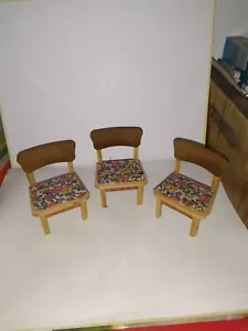 3 x Alter Stuhl-1940er Jahre-Küche-Kaufladen-Puppenhaus-Puppenstube - Bild 1 von 2