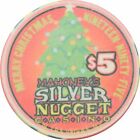 Mahoney's Silver Nugget Casino N. Las Vegas Nevada $ 5 Weihnachtschip 1995